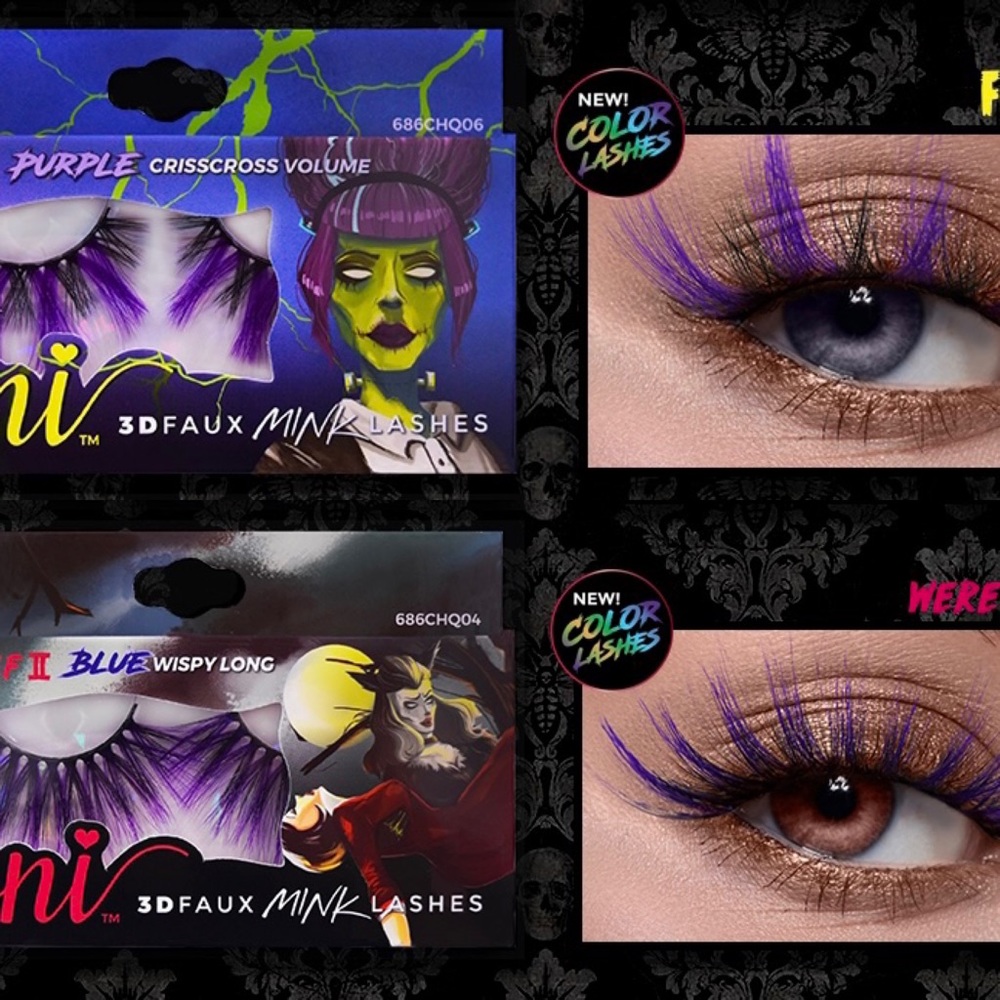 loni Halloween Classic Horror Queens Faux Mink Lashes Limited Edition 6 Pairs